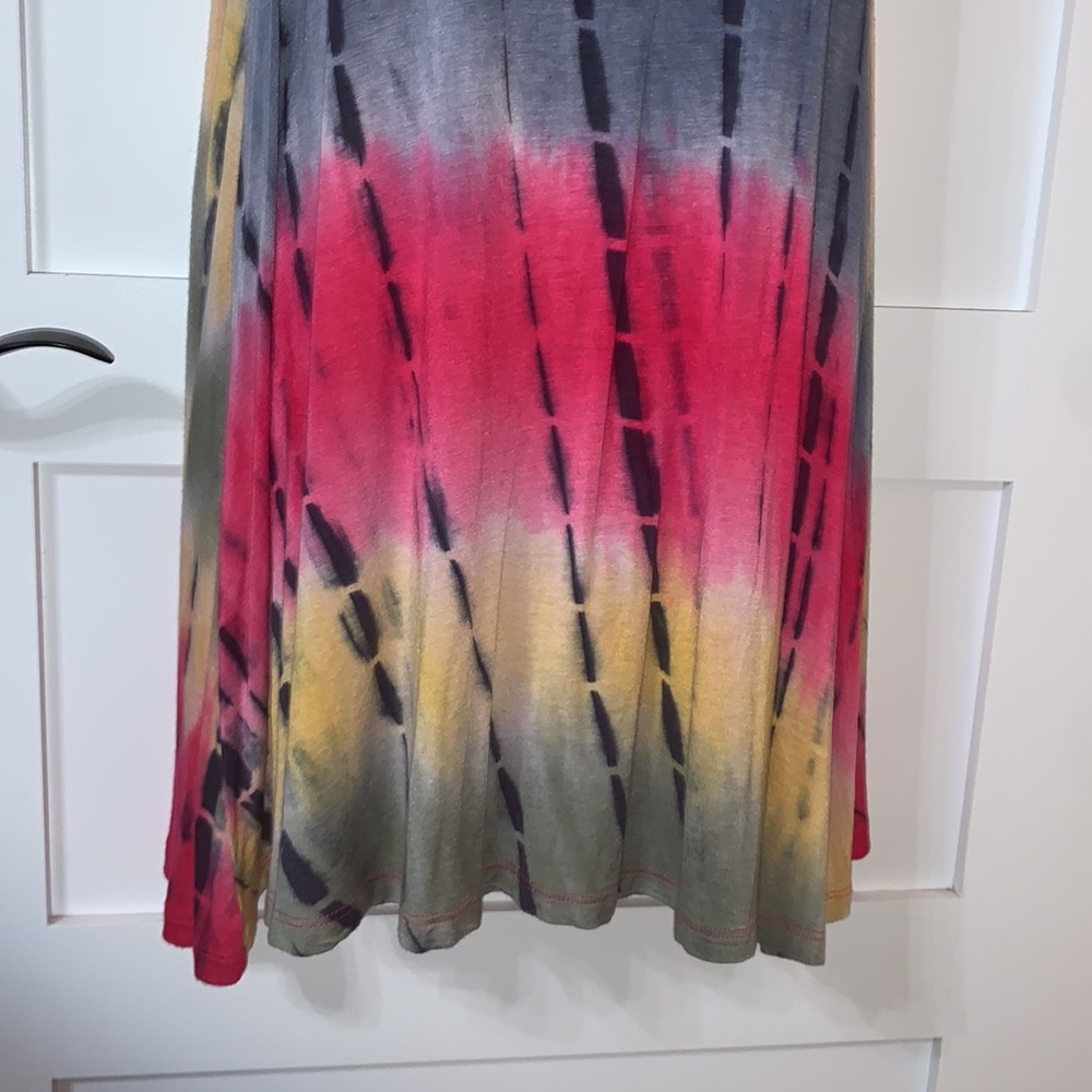 Bohemian Tie-Dye Style Flowy Summer Dress Small - Picture 8 of 16